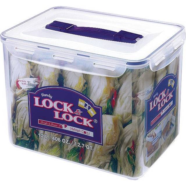 Lock & Lock Rectangular Storage Container - Clear/Blue, 12 L