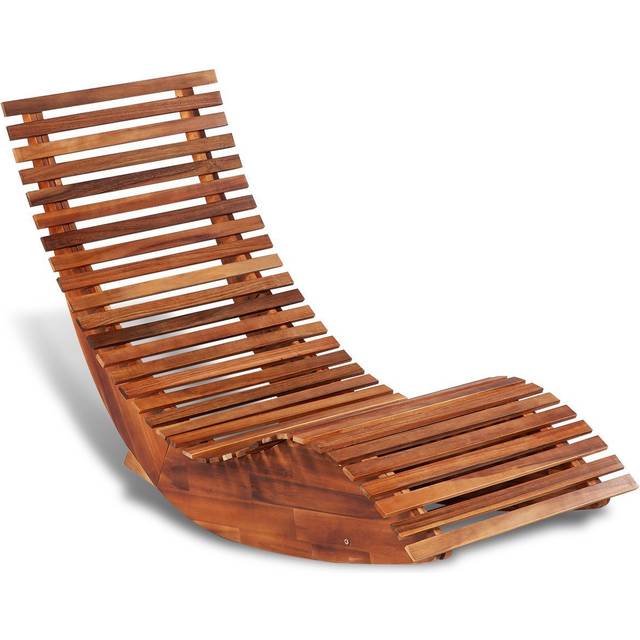 vidaXL Rocking Sun Lounger Acacia Wood - Brown