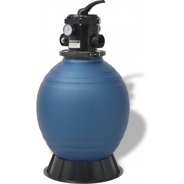 vidaXL Pool Sand Filter with 6 Position Valve Blue 460mm Spa Hot Tub Cleaning