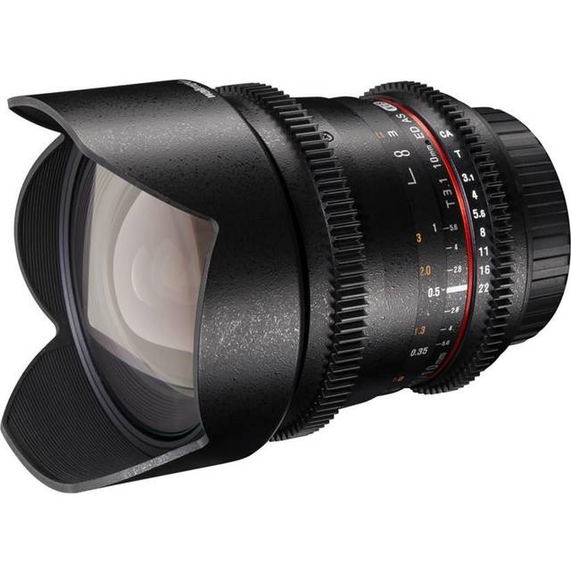 Walimex Pro 10mm 1:3.1 VCSC wide-angle lens (incl. lens hood, IF, gear ring, stepless aperture and focus) for Canon EF-S lens bayonet black