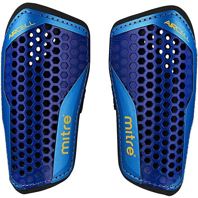 Mitre Benskydd Aircell Carbon Slip, blå/turkos/gul, XS, S70004BCY