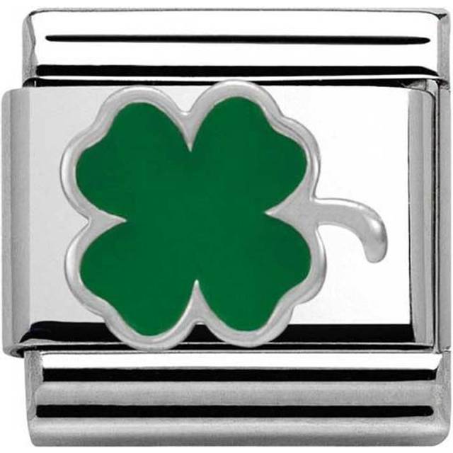 Nomination CLASSIC Silvershine Symbols Green Clover Charm 330202/12