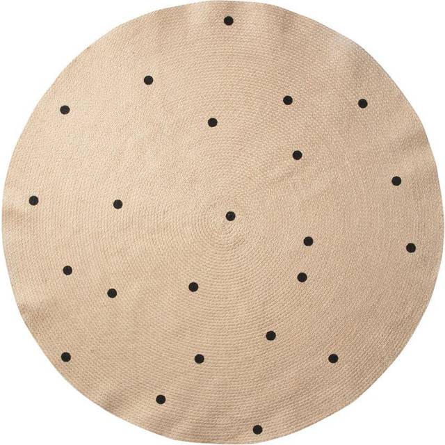Ferm Living - Jute Rug Large Black Dots