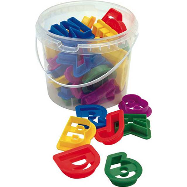 Dexam Plastic Letters and Numbers Cookie Cutters, Set of 36