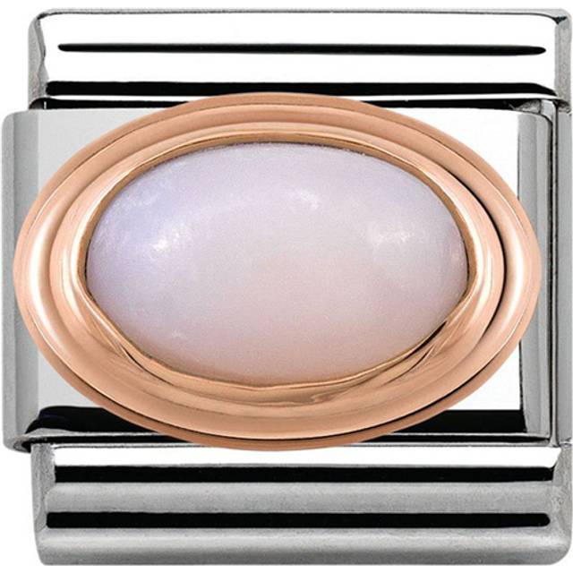 Composable Classic Oval Rose Gold Pink Opal Link 430501/22