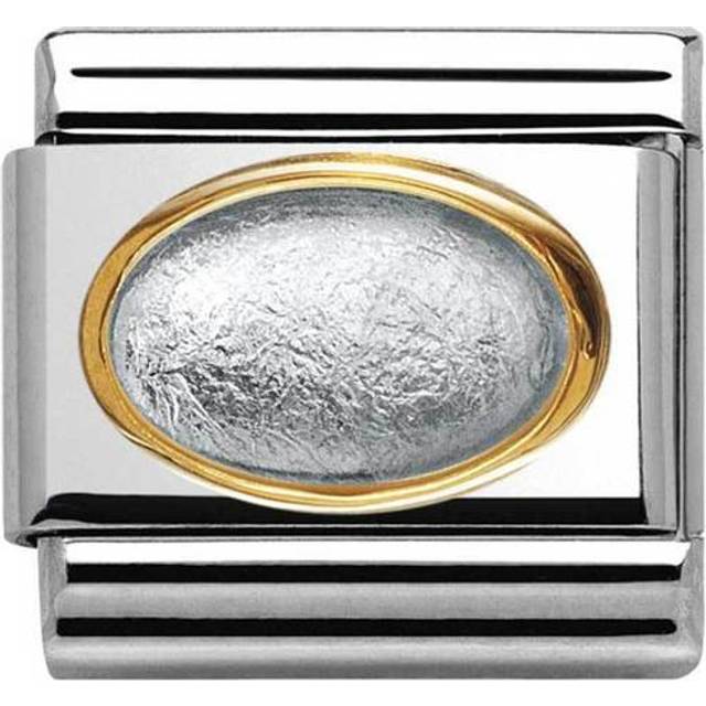 Composable Classic Double Gold Agate Drusie Silver Moon Link 030516/01