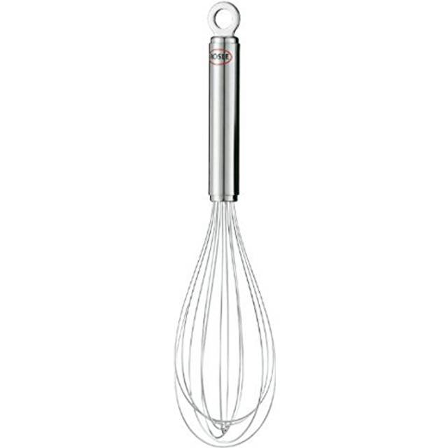 RÖSLE Visp, högkvalitativ visp med smalt handtag, 18/10 rostfritt stål, diskmaskinssäker, längd 32 cm, silver