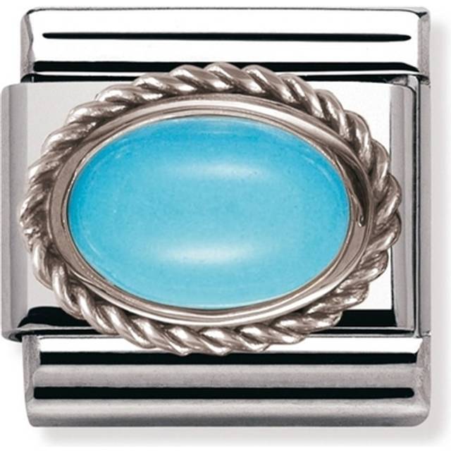 Nomination CLASSIC Silvershine Ornate Settings Turquoise Charm 330503/06 - Blue