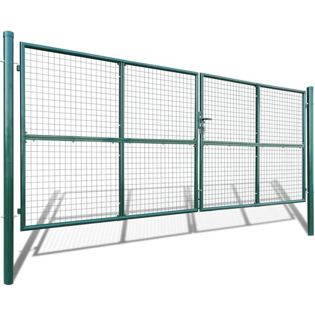 vidaXL Mesh Garden Gate Outdoor Gate Entrance Gate Animal Barrier Fencing