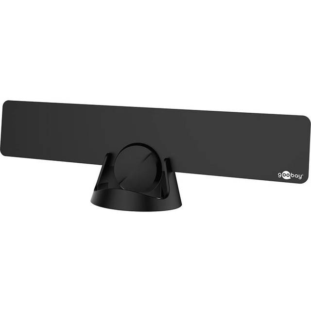 Aktiv ultraplatt full HD DVB-T-inomhusantenn, Inkl. LTE/4G-filter, svart