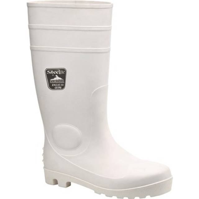 Portwest Safety Wellington S4 FW84 Colour: White, Size: UK 11 - EU 46