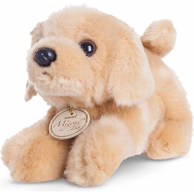 "8"" Miyoni Tots Golden Labrador Soft Toy - Aurora Plush Cuddly Brand New 8 -  aurora miyoni labrador plush toy cuddly soft brand new tots 8"