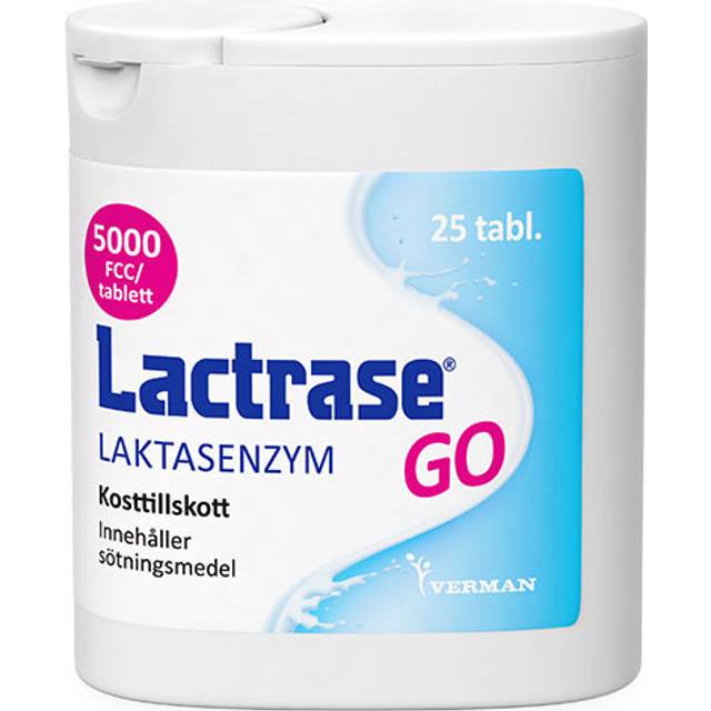 Verman Lactrase GO Laktasenzym 25 tabletter