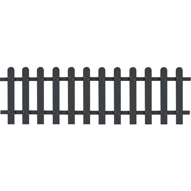 vidaXL Picket Fence WPC 200x60 cm - Grey