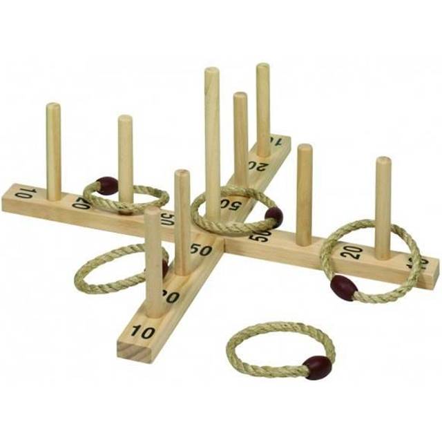 Goki 1015397 Hoopla Game with 5 Sisal Rings, Mixed