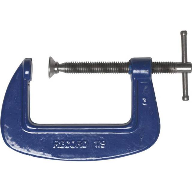 Irwin Record G-Clamp Medium Duty 6" in Blue Forged Steel