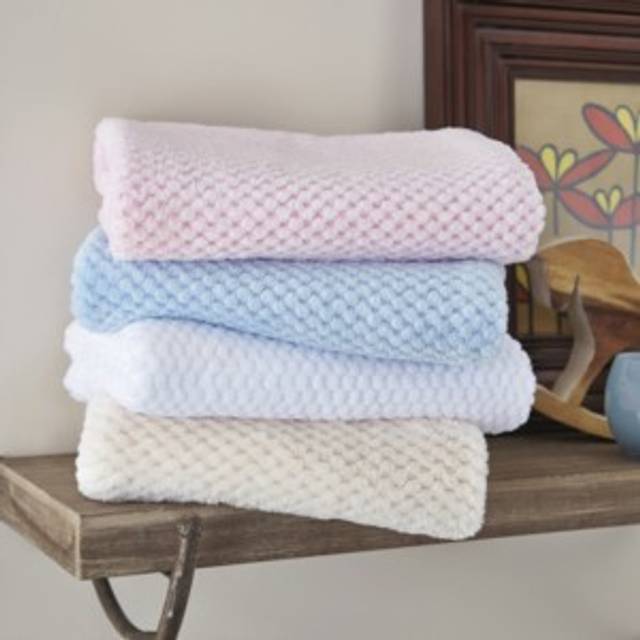 Clair De Lune Honeycomb Baby Blanket-Blue