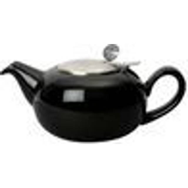 London Pottery Pebble Filter 2 Cup Teapot Gloss Black
