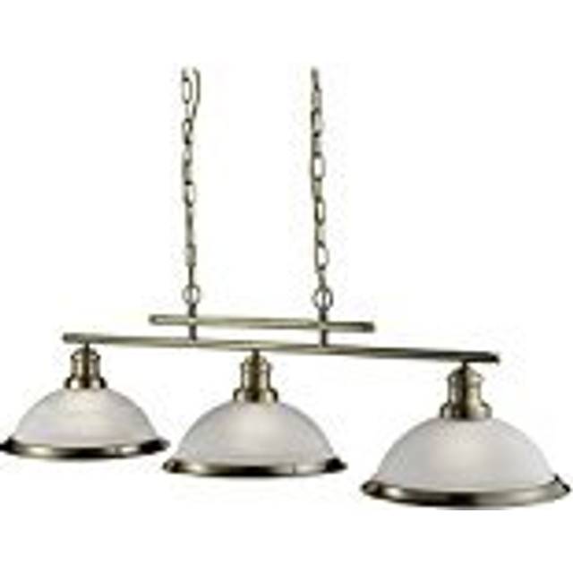 Searchlight 2683-3SS Bistro - 3 Light Ceiling Bar Satin Silver Marble