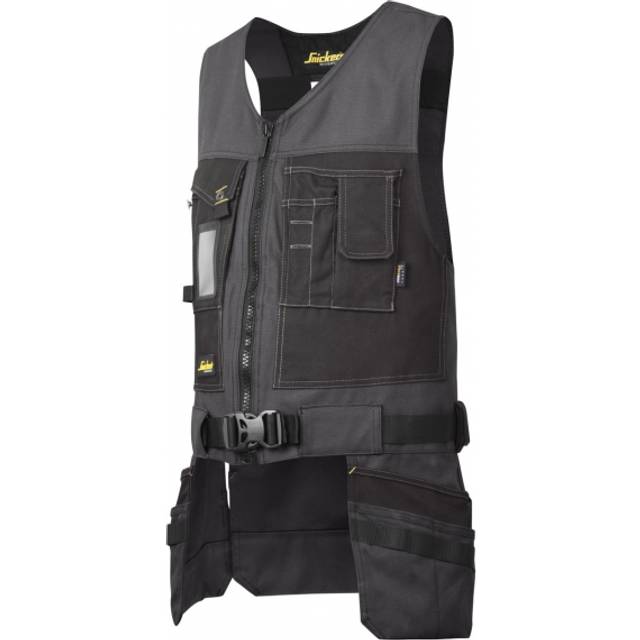 Snickers 4254 Toolvest Canvas+ Gilet Black S Colour: Black, Chest Size