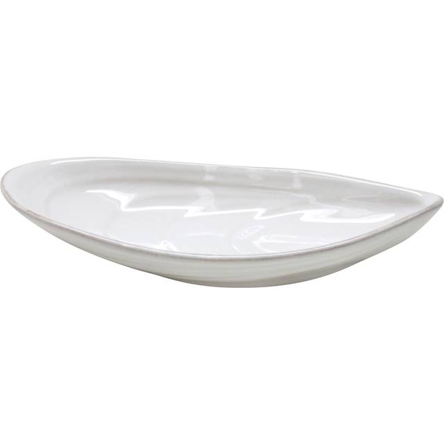 Small white mussel shaped dish, 18.5cm