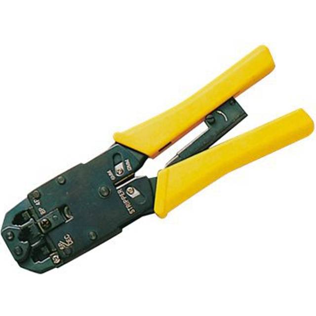 Multi Modular Crimping Tool, suitable for 4P2C 4P4C, 6P4C, 6P6C, 8P8C, incl. stripper and cutter