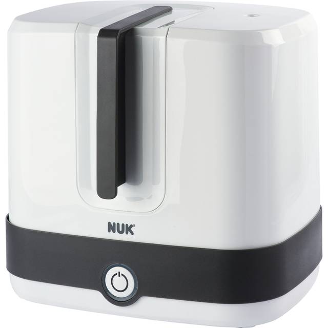NUK 10251013 Vario Express Ångsterilisator 3-i-1 Modulär för upp till 6 Barnflaskor, Vit