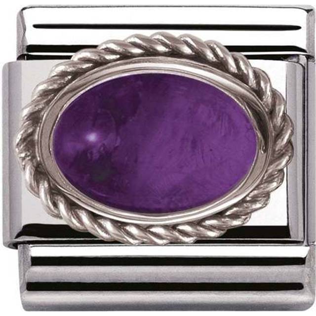 Nomination CLASSIC Silvershine Ornate Settings Amethyst Charm 330504/02 - Purple