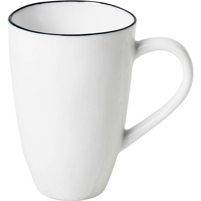 'Salt' handgjord mugg med handtag - Vit