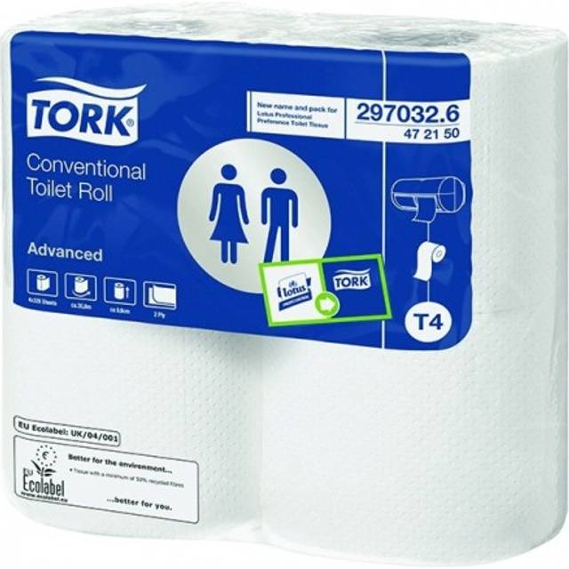 Tork 472149 Advanced Roll Toilet Paper 2-Ply 200-Sheet, Pack of 36