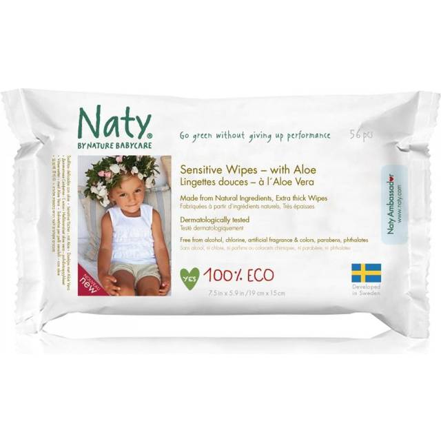 Naty Sensitive Wipes with Aloe Vera 56 st