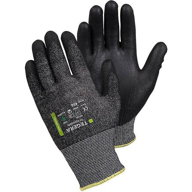Ejendals Cut Resistant Gloves, Nitrile Coated, Black, Size 10 - black