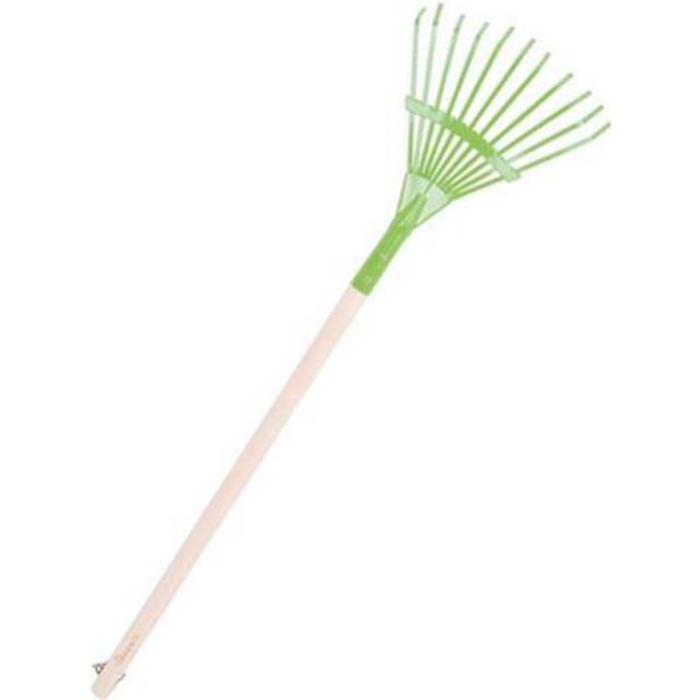 Bigjigs Toys Long Handled Leaf Rake  - Green, One Size