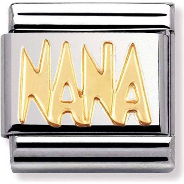 Nomination Classic Nana Charm - 18k Gold - Silver,Gold - 0.9 x 1.0cm
