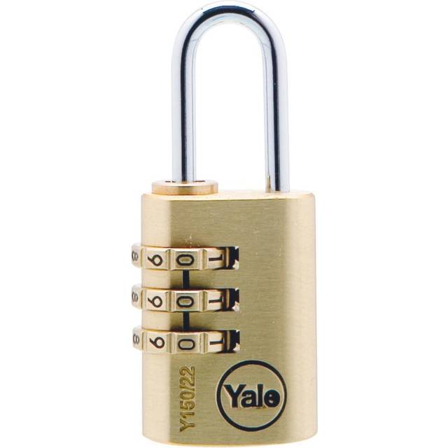 Yale Locks Y150/22/120/1 22mm Brass Combination Padlock