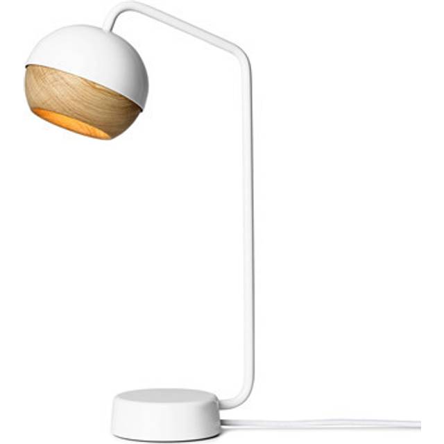 Mater Ray table lamp black, oak detail on screen