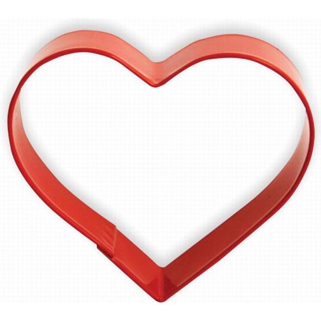 Eddingtons red heart shaped cookie cutter - pastry and biscuit cutter metal 8cm