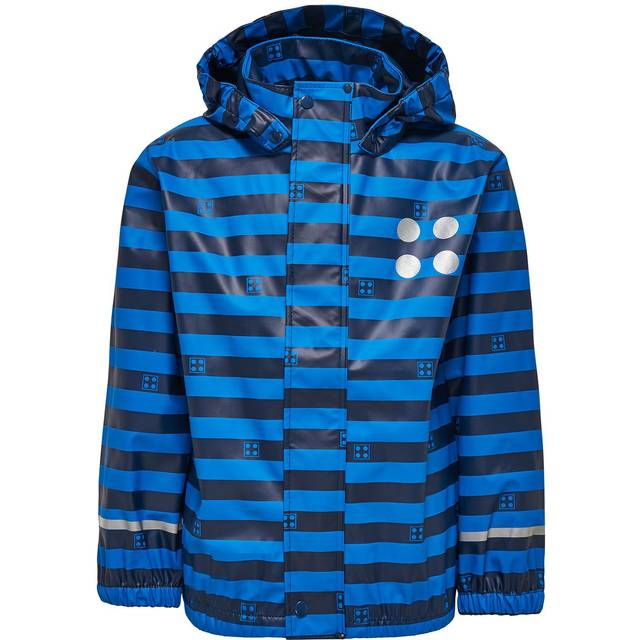 LEGO® Wear Regnjacka - Blå/Marinblårandig - LEGO® Wear - 11 år (146) - Regnjacka
