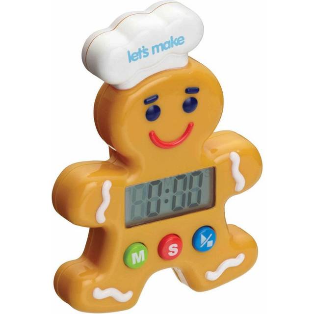 Let&#39;s Make Gingerbread Man Digital Timer - Beige (8.5cm H X 11cm W)