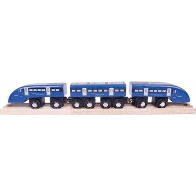Bigjigs Rail Kids Wooden Replica High Speed 1 Train - Bigjigs Toys - Multi - 3 x 34 x 4cm