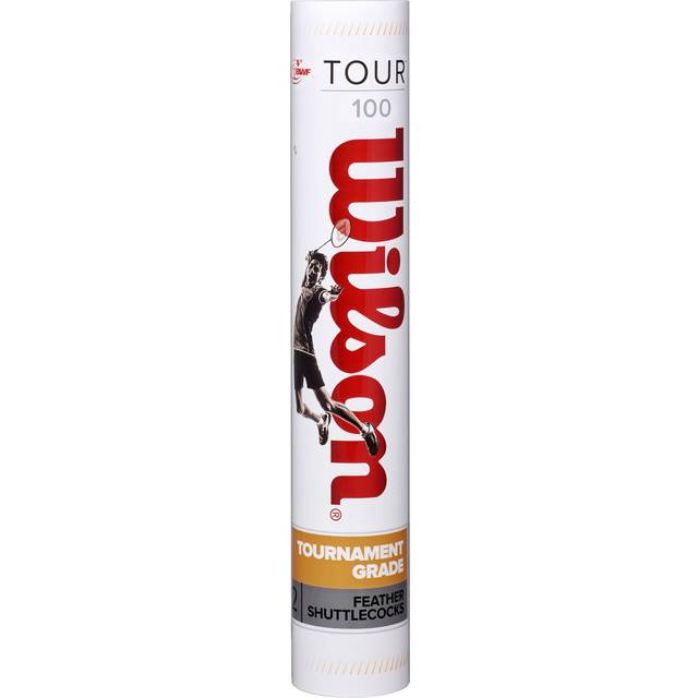 Wilson Tour badminton bollar 78 (snabb hastighet), vit, en storlek