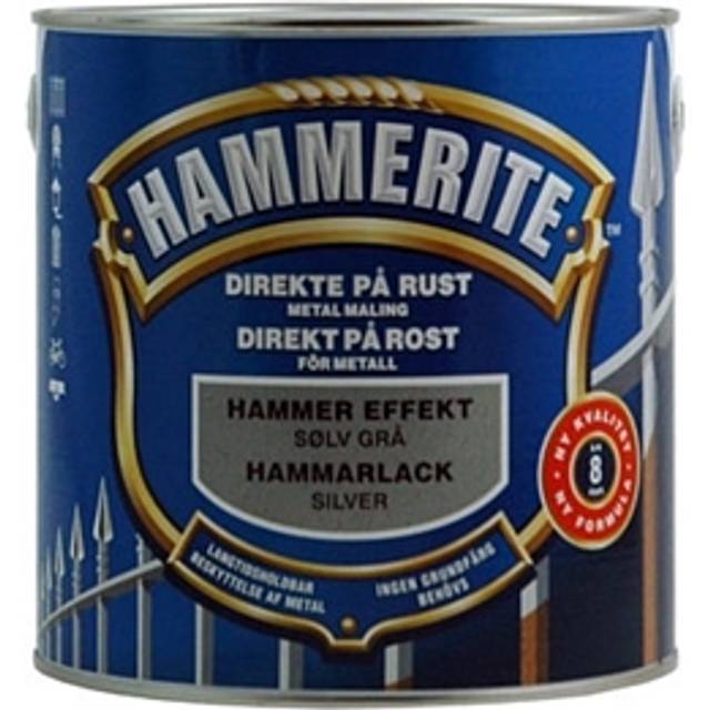 Hammerite HFSG25L Direct to Rust Hammered Finish Metal Paint Silver 2.5 Litre