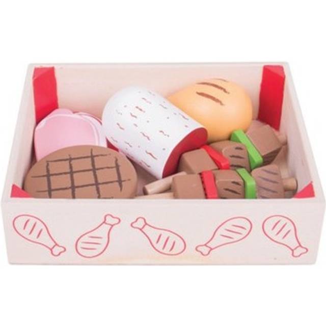 Bigjigs Toys Wooden Butchers Crate - Play Food and Role Play Toys