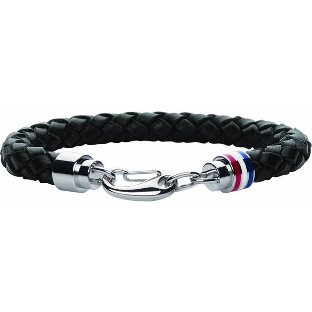 Tommy Hilfiger Smycken armband för män av läder svart – 2700510, En storlek, Läder, utan sten
