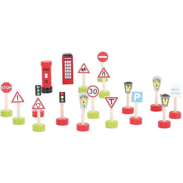 Bigjigs Rail Signs Pack - Road and Railway Accessories