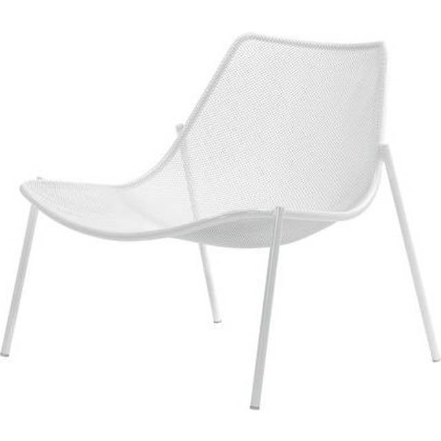 EMU - Round Lounge Chair White - Matstolar utomhus - Christophe Pillet - Vit - Metall