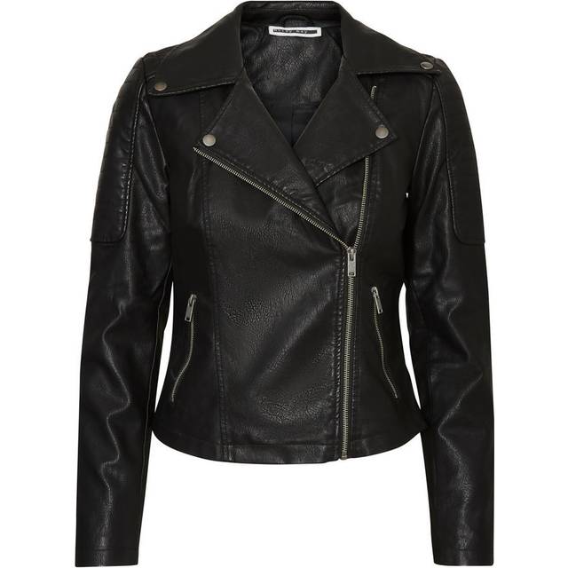Noisy May  Leather jacket NMREBEL  - EU M - Black - EU M
