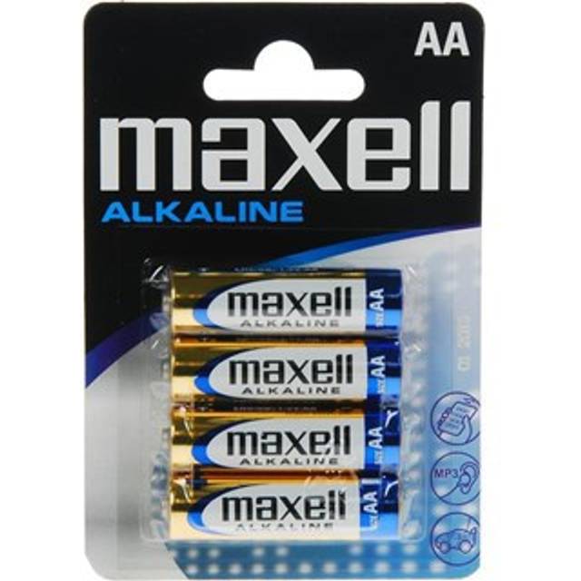 Maxell Long Life Alkaline AA/LR6-batterier - 4 st.
