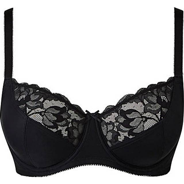 Ivy Lace Basic Black Balcony Bra - 42C
