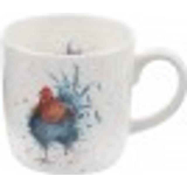 Wrendale by Royal Worcester Wrendale Lettuce Be Friends (Guinea Pig) Single Mug, Bone China, Multi-Colour, 11 x 6.5 x 8.3 cm